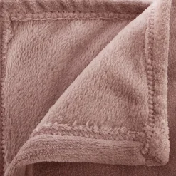 Plaid flanelle 130 x 180 cm Atmosphera - Rose