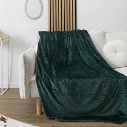 Plaid flanelle collection TREE 150x200 cm vert sapin