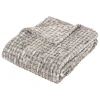 Plaid flanelle 3D Viggo 125x150cm- Gris- Atmosphera