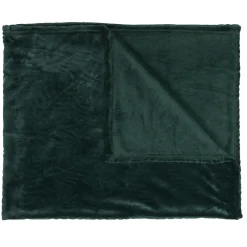 PLAID FLANELLE EMBOSSE VERT SAPIN 120X150CM M12