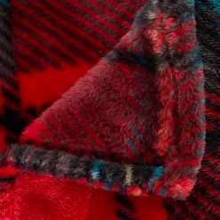 Plaid flanelle imprimé Brody rouge 170x130cm - Atmosphera