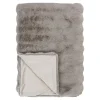 Plaid Galena, Gris, Polyester, 180x130x2 cm, Seven Design
