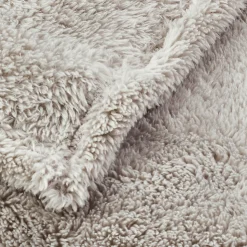 Plaid GoodHome Takeo coloris naturel 160 x 200 cm