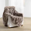 PLAID IMITATION FOURRURE ANTARTIC CHOCO - 180x220cm - Chocolat
