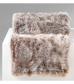 PLAID IMITATION FOURRURE ANTARTIC CHOCO - 180x220cm - Chocolat