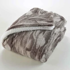 Plaid Imitation Fourrure "Caribou" 180x220cm Naturel
