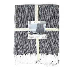 Plaid jacquard avec imprimé géométrique