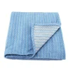 Plaid laine 100% (180x240 cm - Bleu ciel)