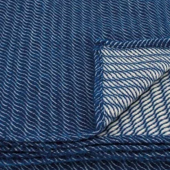 Plaid laine 100% (180x240 cm - Bleu Foncé)