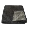 Plaid laine 100% (120x180 cm - Gris anthracite)