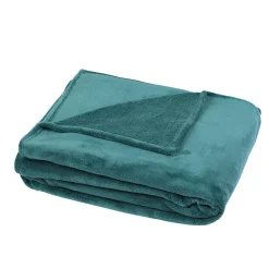 Plaid lulu GoodHome vert foncé L.180x l.150 cm