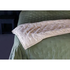 Plaid matelassé microfibre lavée "Céleste" 150 x 200 cm Vent du sud - Céleste Bleu Métal
