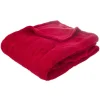 Plaid microfibre 125x150 - Rouge foncé- Atmosphera