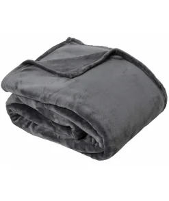 Plaid microflanelle 130x170 cm gris