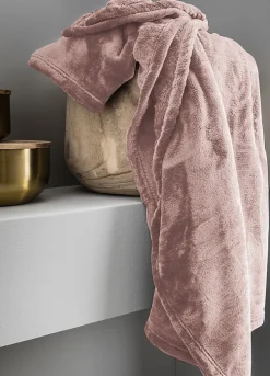 Plaid microplush rose L.150 x l.120 cm