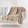 Plaid motif palmier 125x150cm - 125x150cm - Taupe