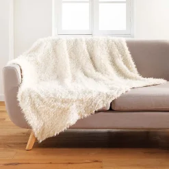 Plaid Mouton - Douceur d'Intérieur - Plaid Blanc 125 x 150