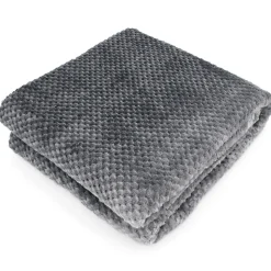 Plaid nid d'abeille 150x200 cm TIE AND DYE Gris