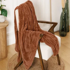 Plaid Opal 170x130cm- Terracotta- Atmosphera