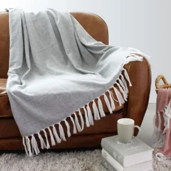 Plaid ou jeté de canapé jacquard Doby