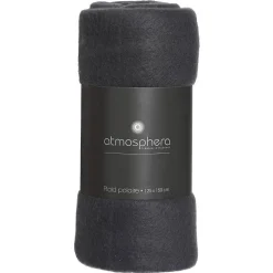 Plaid polaire - polaire - gris foncé - 125x150 cm - Atmosphera