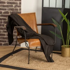 Plaid polaire - polaire - noir - 125x150 cm - Atmosphera