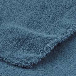 Plaid polaire Cocooning bleu polyester L.170 x l.120 cm