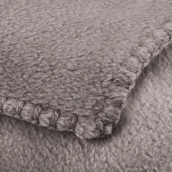 Plaid polaire Cocooning gris L.170 x l.120 cm