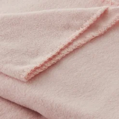Plaid polaire cocooning rose L.170 x l.120 cm