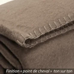 Plaid polaire Uno Marron Taupe 130x170 cm