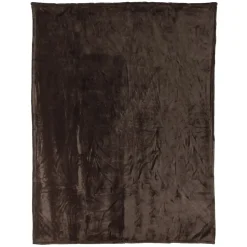 Plaid polaire 150x200 cm microvelours 100% Polyester 280g/m2 VELVET marron ebene