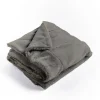 Plaid polyester l.150 x L.200 cm gris glacier