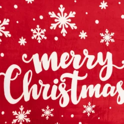 Plaid rouge merry christmas 130X180cm - Atmosphera