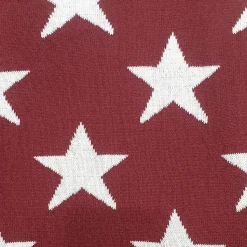Plaid réversible coton rouge, motif étoiles 100 x 150 cm - EDITH 6705