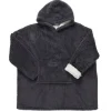 Plaid Sweat à Capuche "Chevron" 85x115cm Gris Foncé