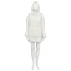 Plaid sweat capuche flanelle Teddy blanc taille unique - Atmosphera