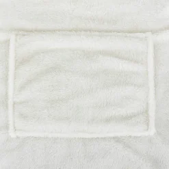 Plaid sweat capuche flanelle Teddy blanc taille unique - Atmosphera