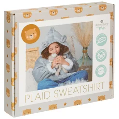 Plaid sweatshirt capuche Ours - gris - Atmosphera