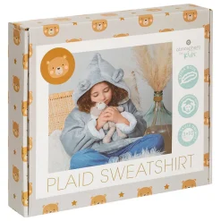 Plaid sweatshirt capuche Ours - gris - Atmosphera