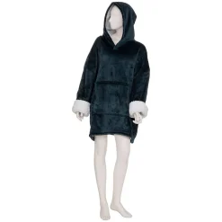Plaid sweatshirt capuche - flanelle - bleu égéen - L-XL - Atmosphera