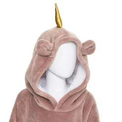 Plaid sweatshirt capuche Licorne - rose - Atmosphera