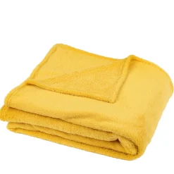 Plaid Takeo GoodHome jaune L.200 x l.160 cm