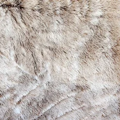 Plaid tendance en imitation fourrure (130x160 cm - Taupe)