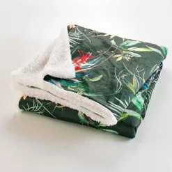Plaid Velours Imprimé "Féerie" 125x150cm Vert