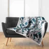 Plaid Velours Imprimé "Isibelle" 125x150cm Bleu