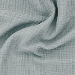 Plaid 180x240 cm en mousseline de coton collection PAROS vert lichen
