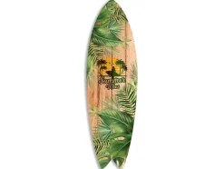 Planche de surf déco, impression alu-dibond, décoration murale, déco surf, Planche de surf déco Summer Vibes, 100x30 cm