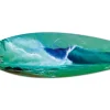 Planche de surf murale Super Left, DECLINA, planche de surf décorative, décoration murale, surf déco, alu-dibond, 100x30 cm