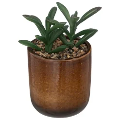 Plante artificielle - pot en céramique - H16 cm - Atmosphera