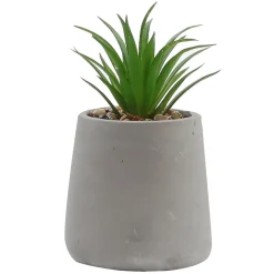 Plante artificielle en pot effet béton H.8cm Ornami